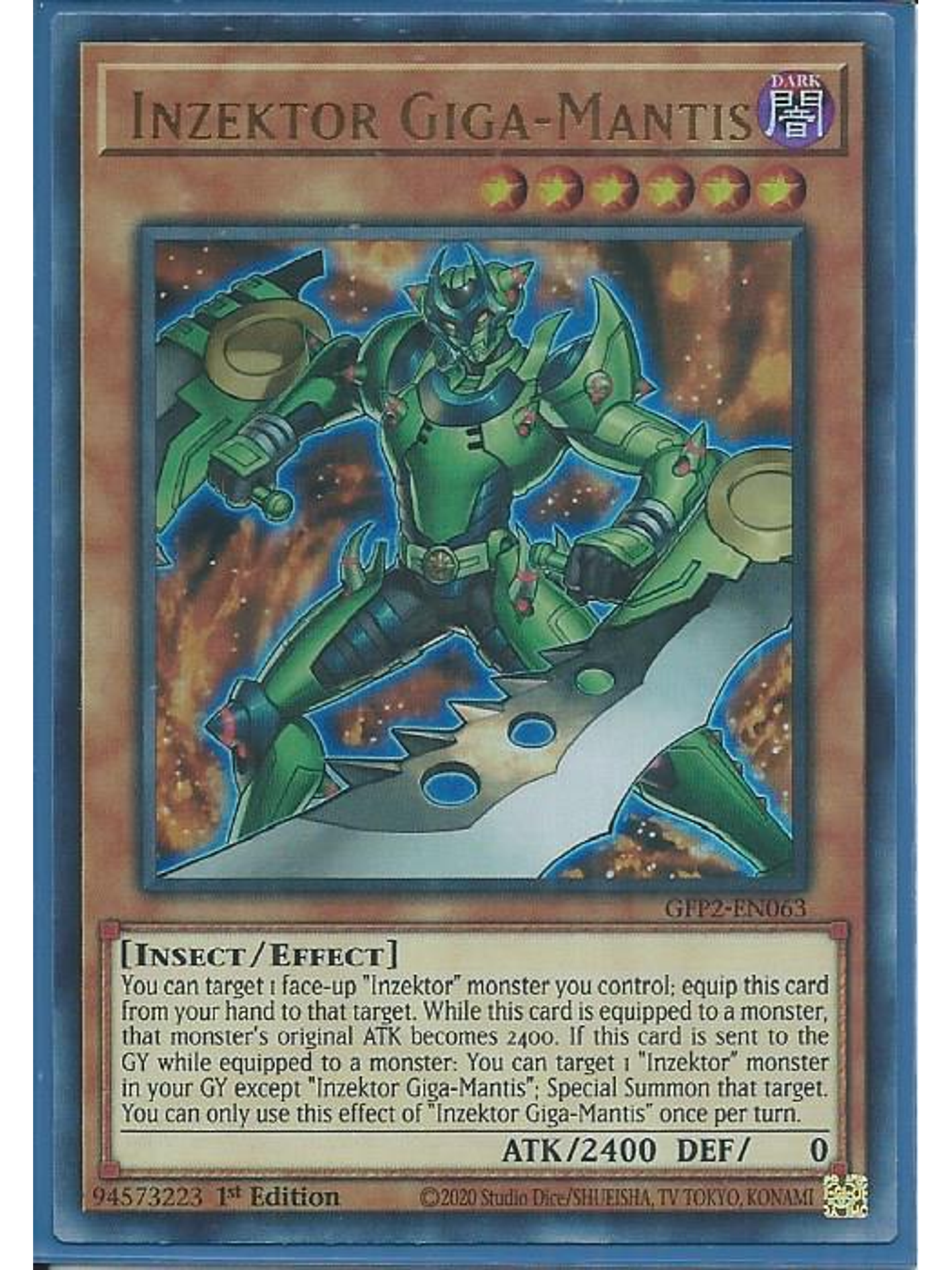Inzektor Giga-Mantis - GFP2-EN063 - Ultra Rare 1st Edition 1