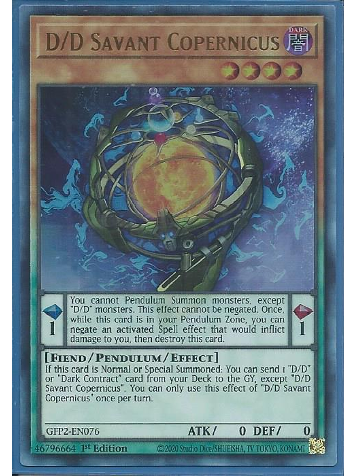 D/D Savant Copernicus - GFP2-EN076 - Ultra Rare 1st Edition 1