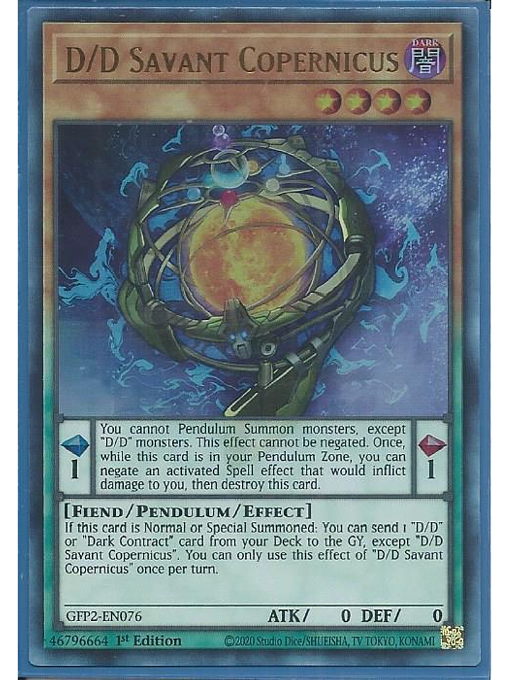 D/D Savant Copernicus - GFP2-EN076 - Ultra Rare 1st Edition 1