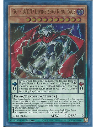 Go! - D/D/D Divine Zero King Rage - GFP2-EN080 - Ultra Rare 1st Edition