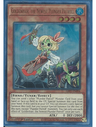Goldenhair, the Newest Plunder Patroll - GFP2-EN094 - Ultra Rare 1st Edition