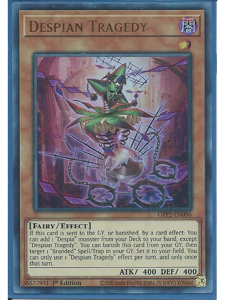 Despian Tragedy - GFP2-EN096 - Ultra Rare 1st Edition 1
