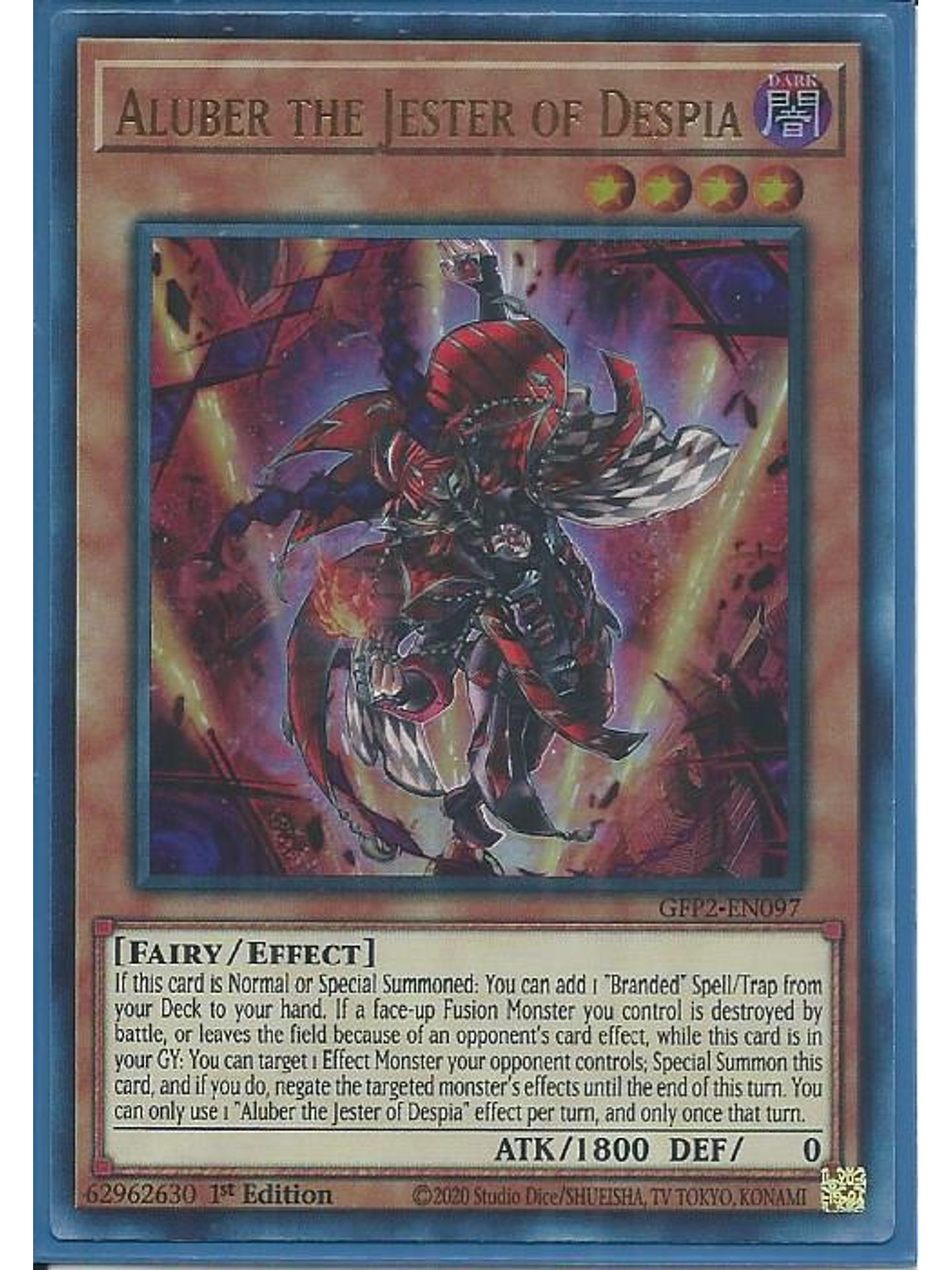Aluber the Jester of Despia - GFP2-EN097 - Ultra Rare 1st Edition 1