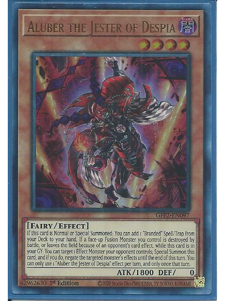 Aluber the Jester of Despia - GFP2-EN097 - Ultra Rare 1st Edition 1