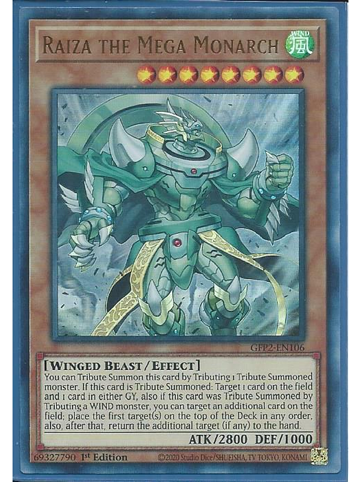 Raiza the Mega Monarch - GFP2-EN106 - Ultra Rare 1st Edition 1