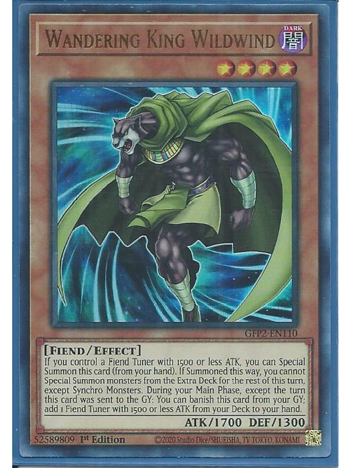 Wandering King Wildwind - GFP2-EN110 - Ultra Rare 1st Edition 1