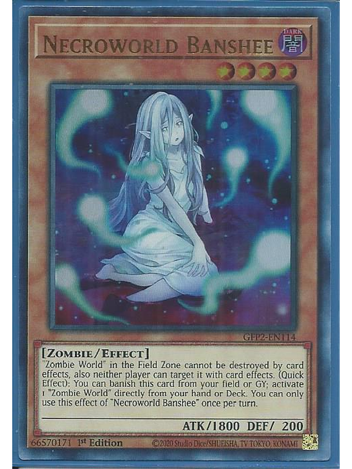 Necroworld Banshee - GFP2-EN114 - Ultra Rare 1st Edition 1