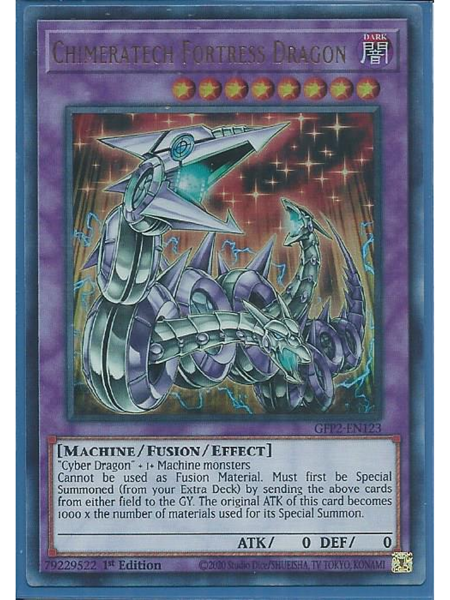 Chimeratech Fortress Dragon - GFP2-EN123 - Ultra Rare 1st Edition 1