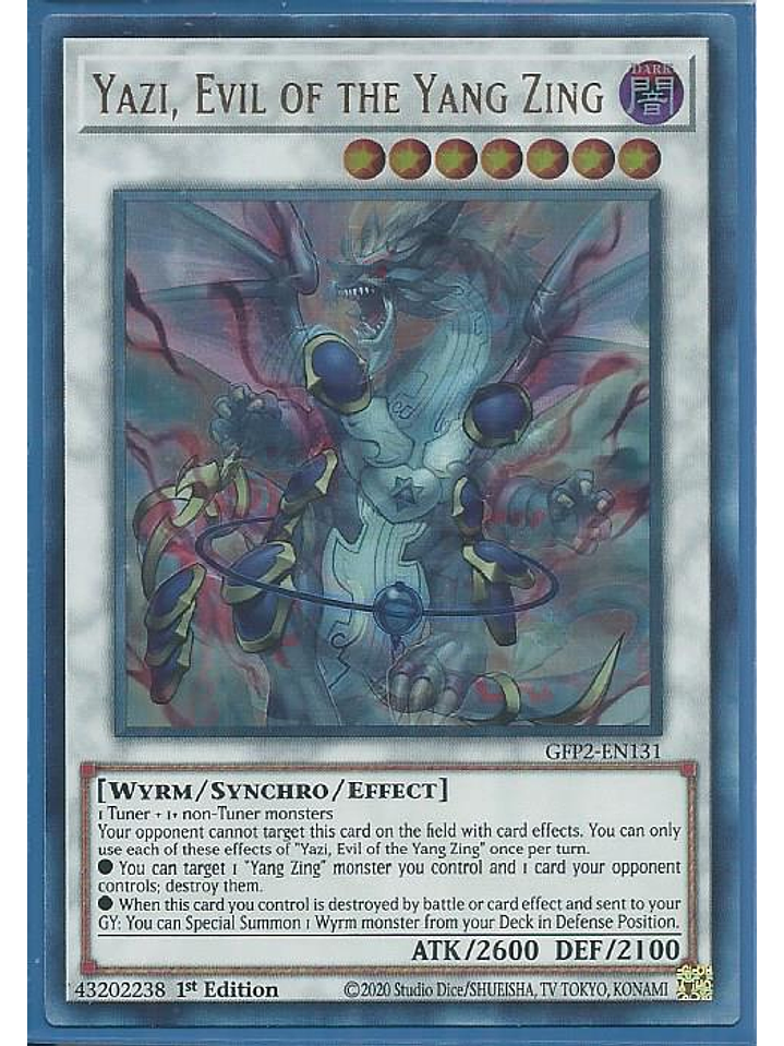 Yazi, Evil of the Yang Zing - GFP2-EN131 - Ultra Rare 1st Edition 1