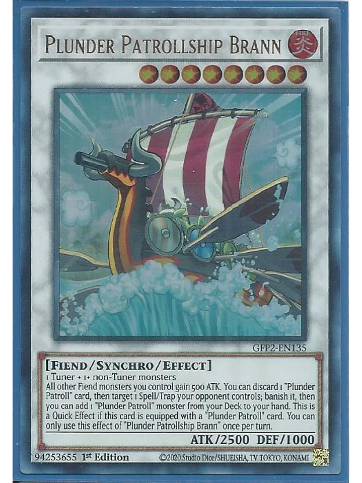 Plunder Patrollship Brann - GFP2-EN135 - Ultra Rare 1st Edition 1