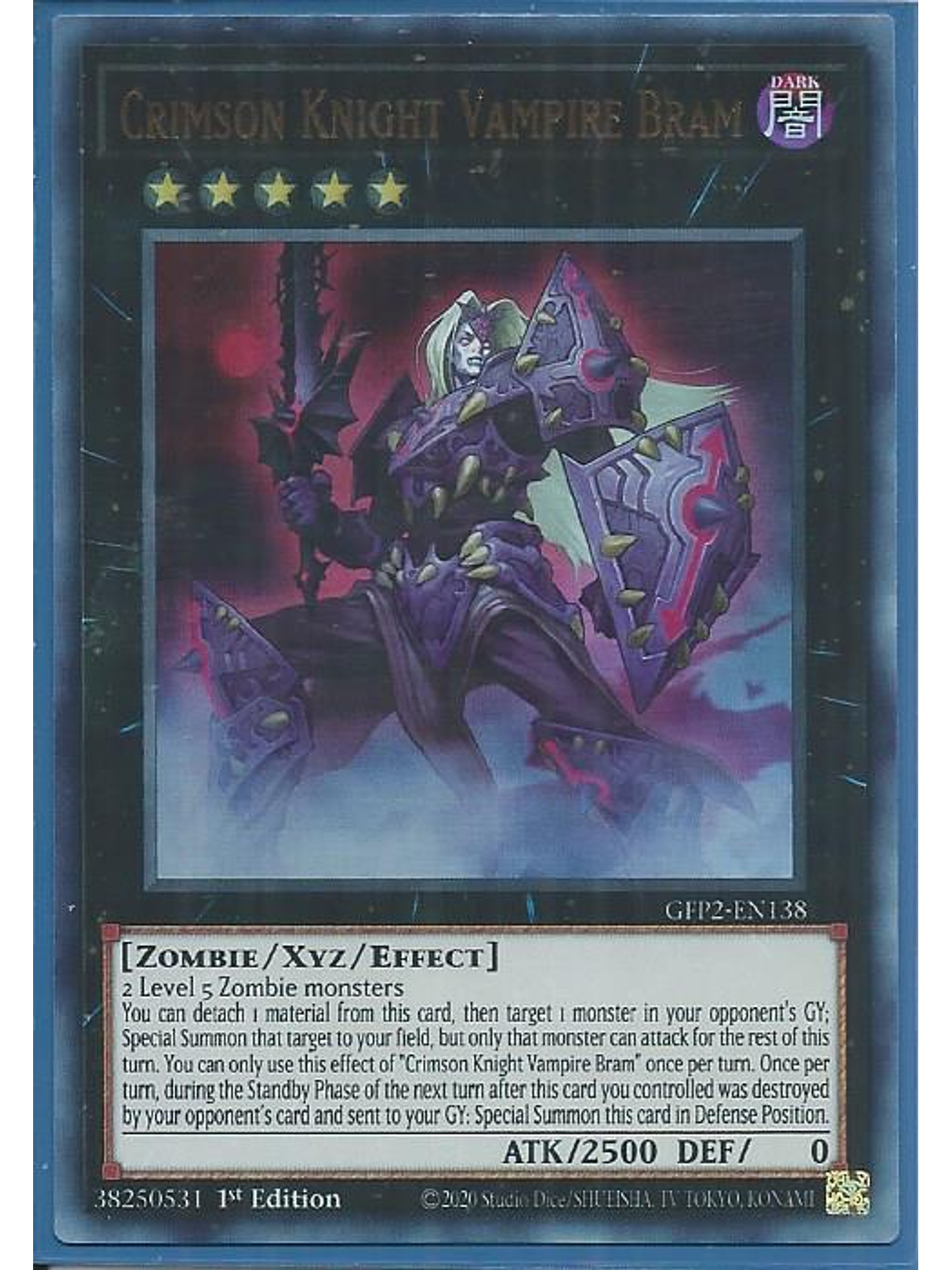 Crimson Knight Vampire Bram - GFP2-EN138 - Ultra Rare 1st Edition 1