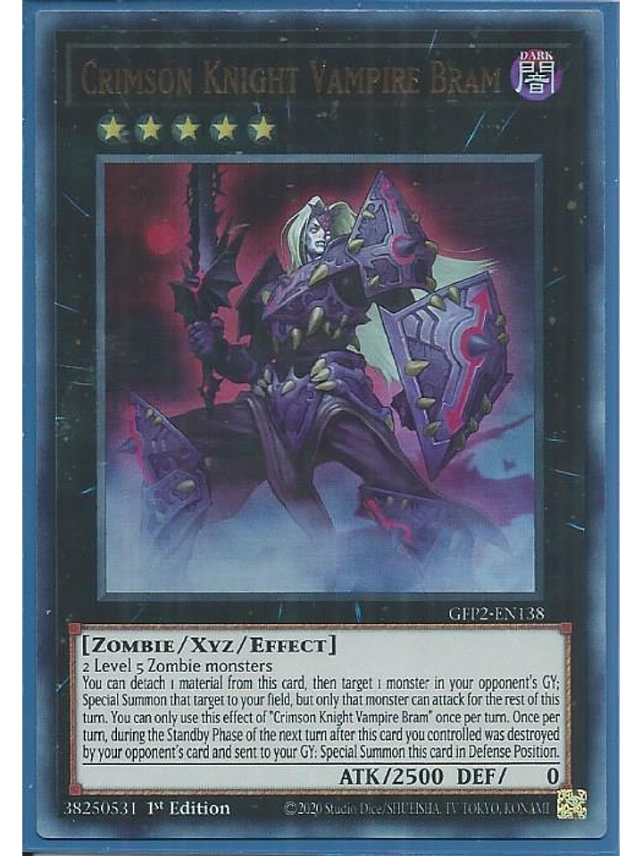 Crimson Knight Vampire Bram - GFP2-EN138 - Ultra Rare 1st Edition 1