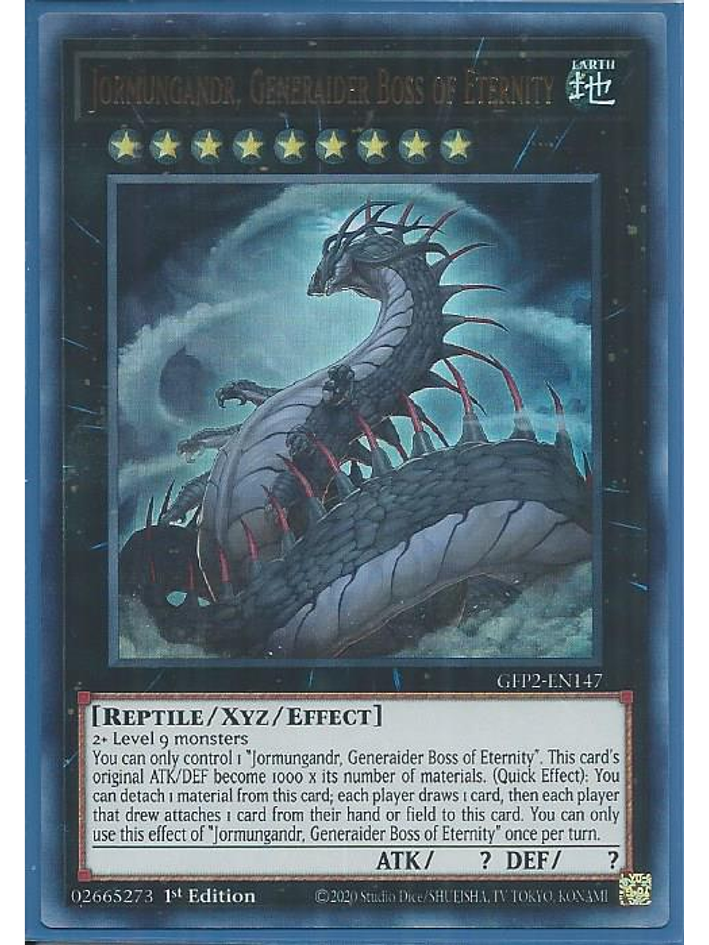 Jormungandr, Generaider Boss of Eternity - GFP2-EN147 - Ultra Rare 1st Edition 1
