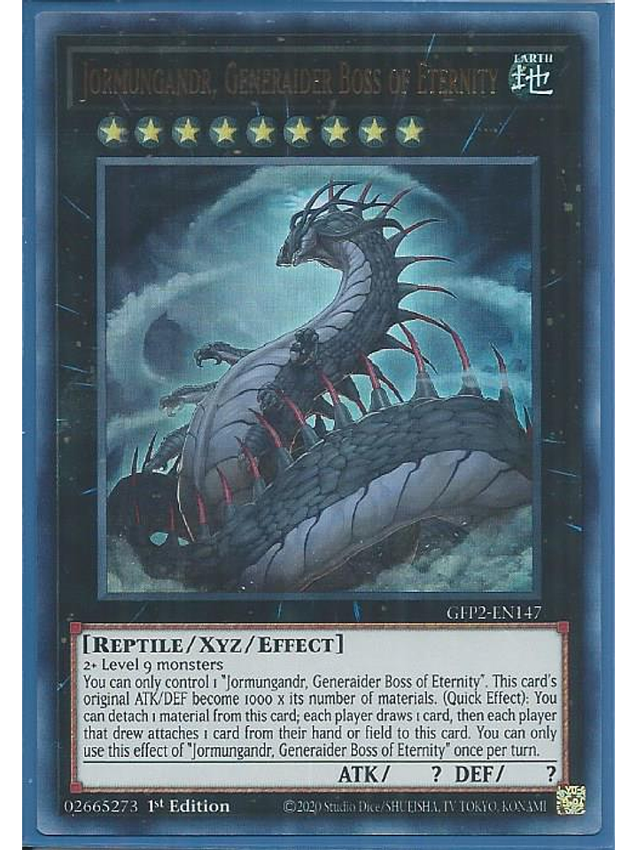 Jormungandr, Generaider Boss of Eternity - GFP2-EN147 - Ultra Rare 1st Edition 1