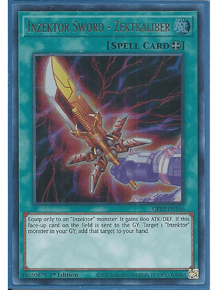 Inzektor Sword - Zektkaliber - GFP2-EN156 - Ultra Rare 1st Edition