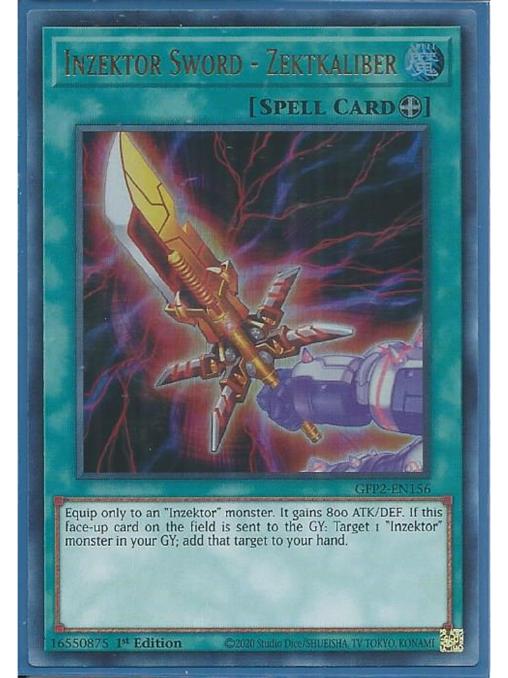 Inzektor Sword - Zektkaliber - GFP2-EN156 - Ultra Rare 1st Edition 1