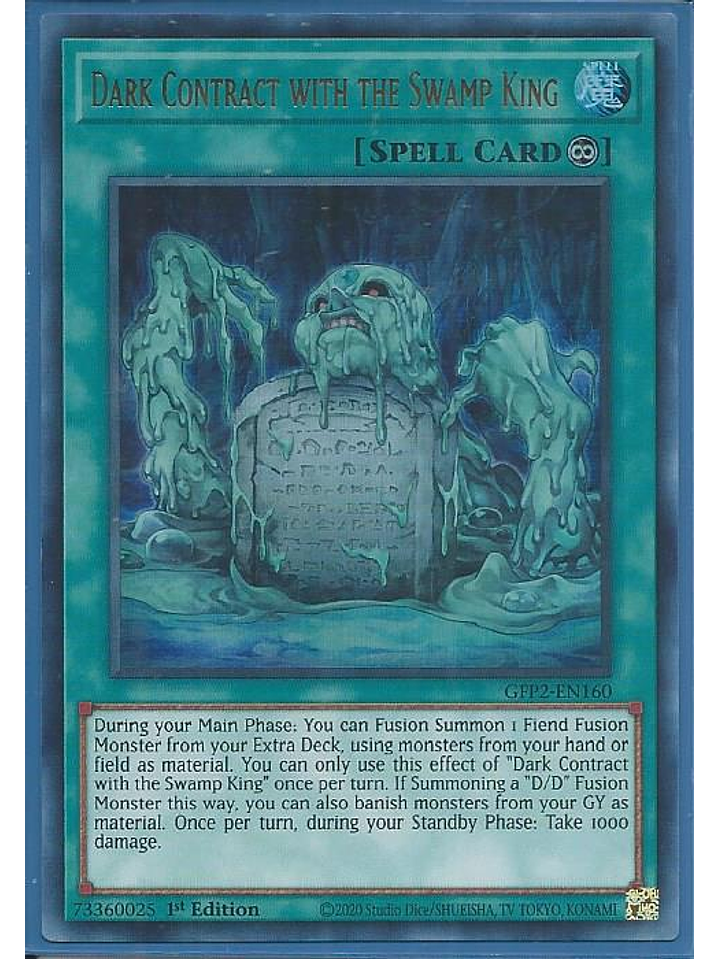 Dark Contract with the Swamp King - GFP2-EN160 - Ultra Rare 1st Edition 1