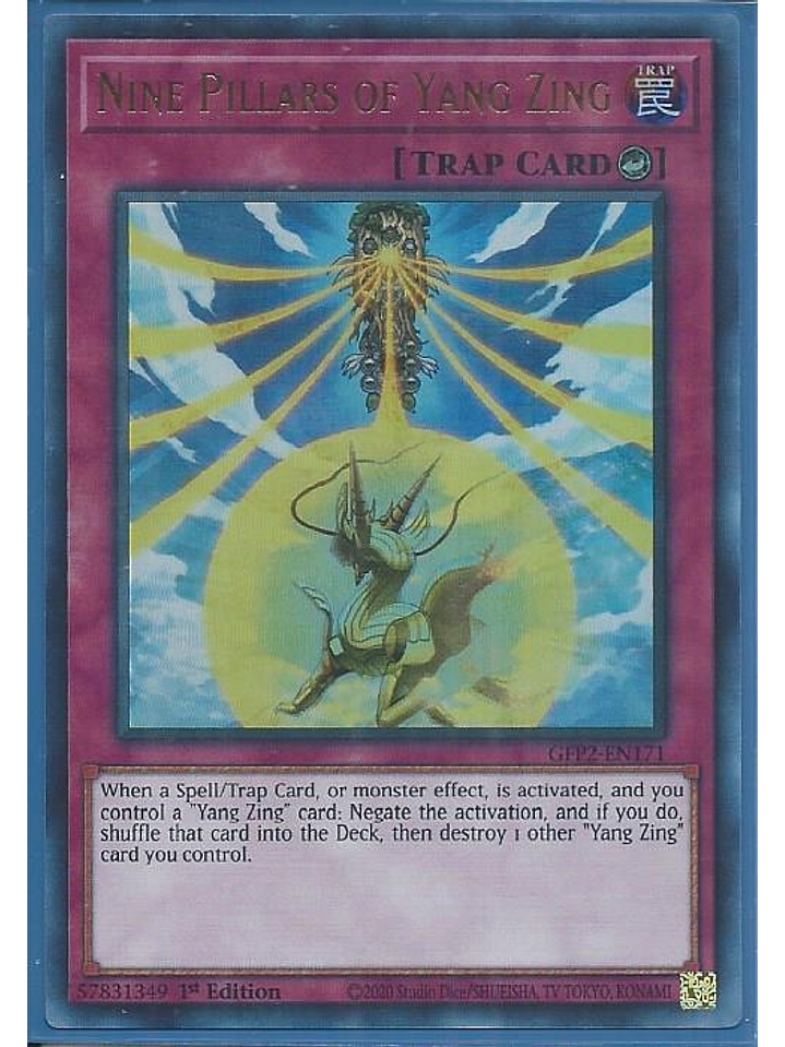 Nine Pillars of Yang Zing - GFP2-EN171 - Ultra Rare 1st Edition 1