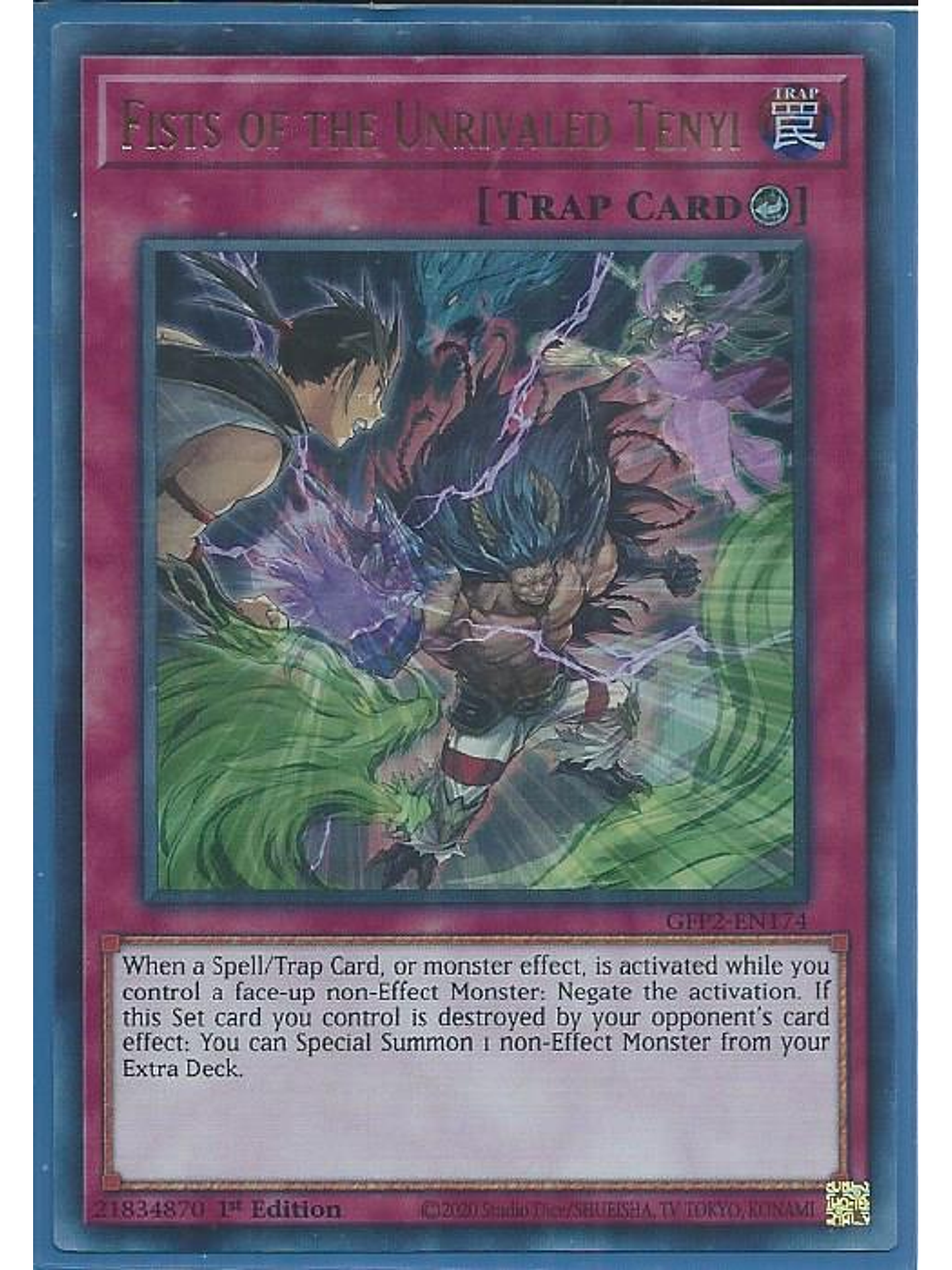 Fists of the Unrivaled Tenyi - GFP2-EN174 - Ultra Rare 1st Edition 1