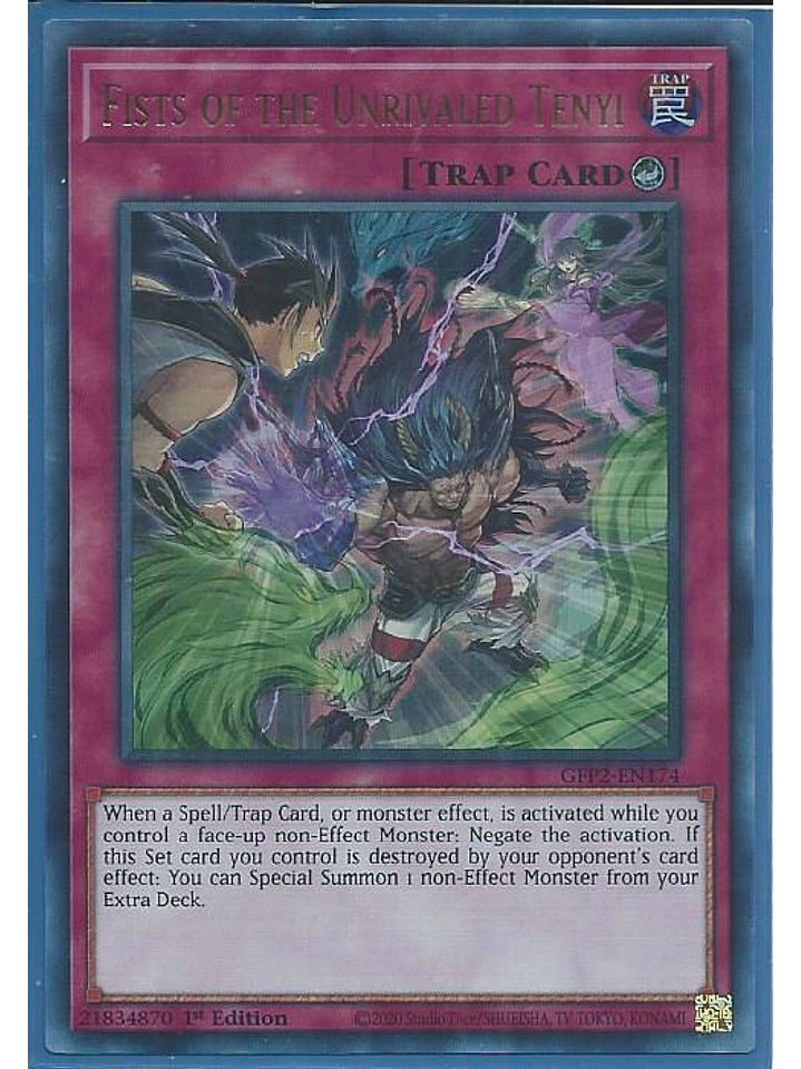 Fists of the Unrivaled Tenyi - GFP2-EN174 - Ultra Rare 1st Edition 1