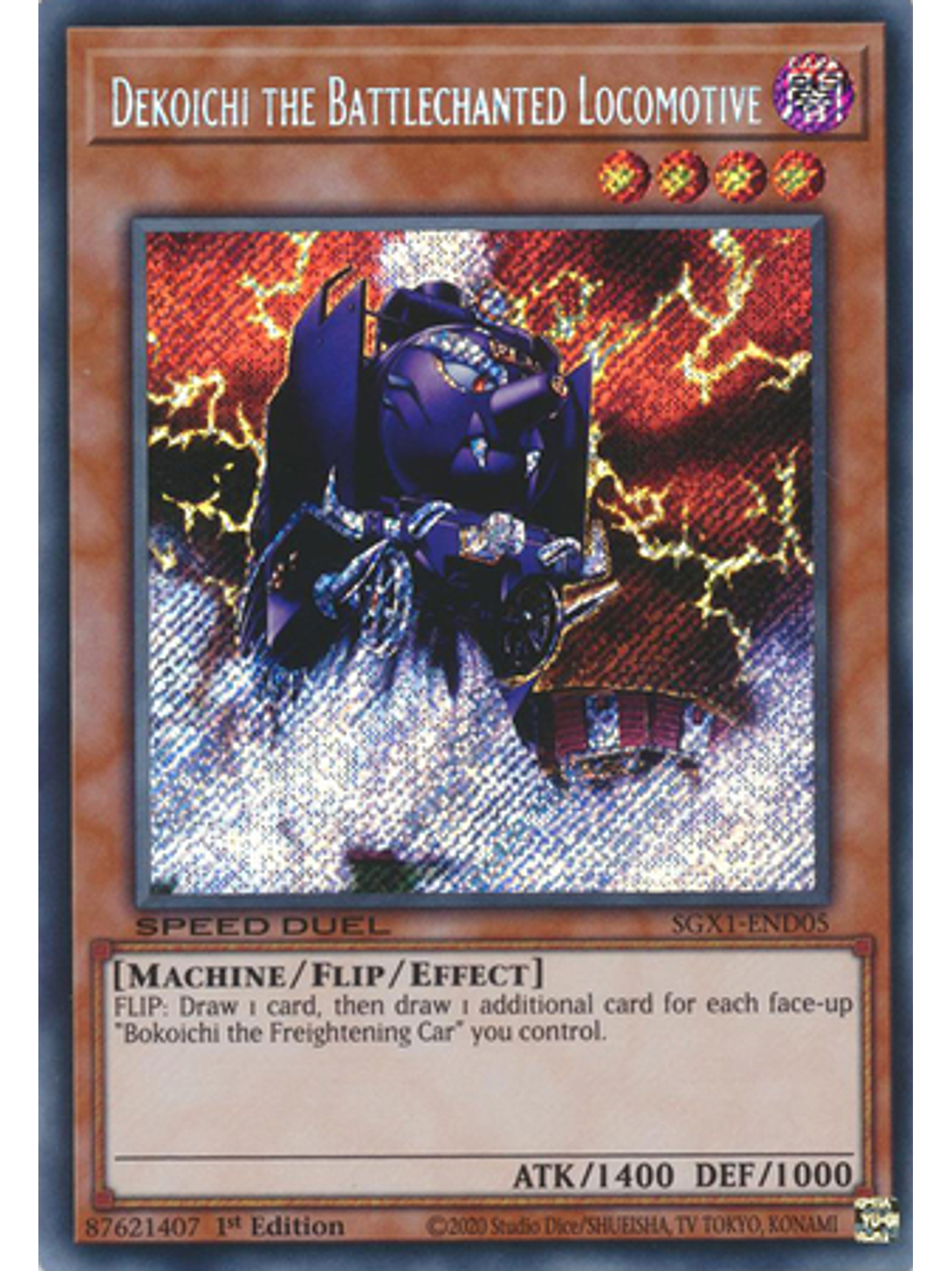 Dekoichi the Battlechanted Locomotive - SGX1-END05 - Secret Rare 1st Edition 1