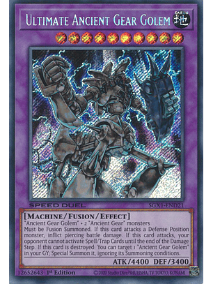 Ultimate Ancient Gear Golem - SGX1-END21 - Secret Rare 1st Edition