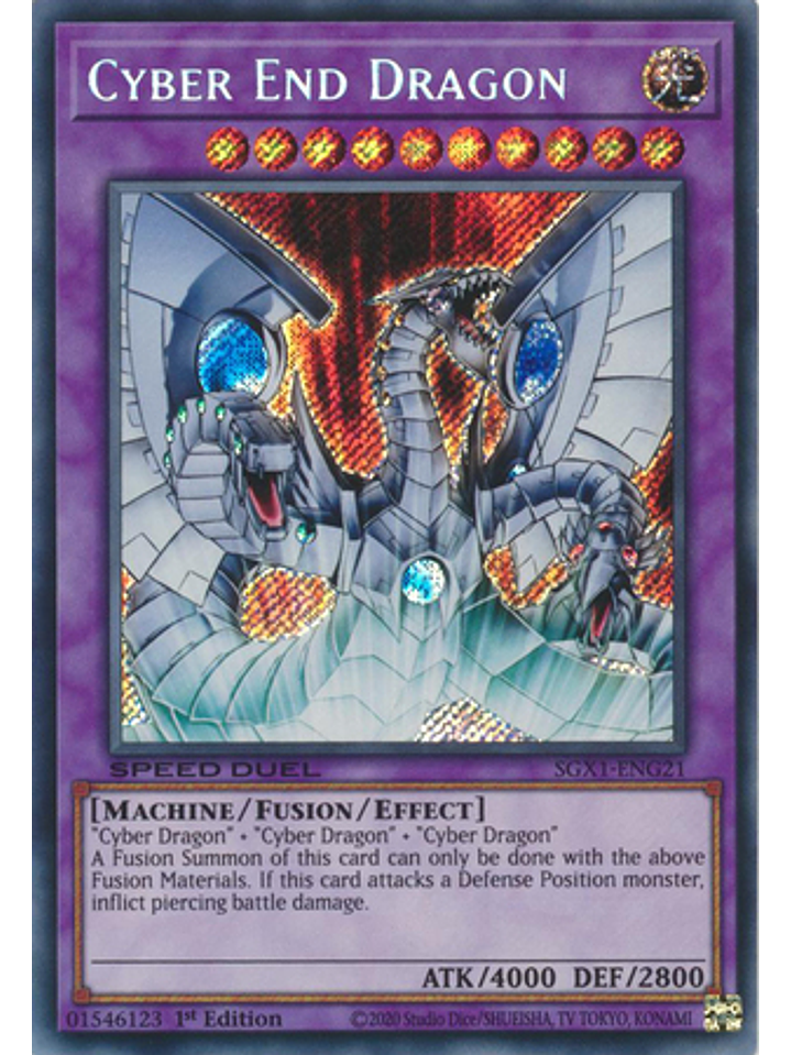 Cyber End Dragon - SGX1-ENG21 - Secret Rare 1st Edition 1