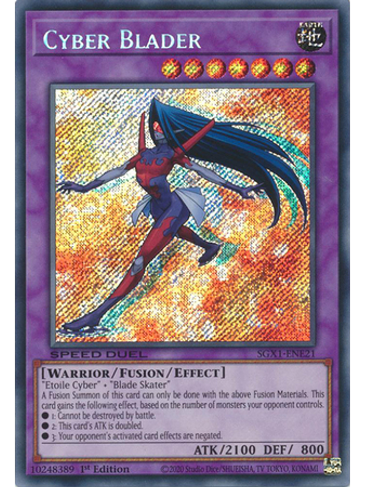 Cyber Blader - SGX1-ENE21 - Secret Rare 1st Edition 1