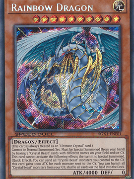 Rainbow Dragon - SGX1-ENF01 - Secret Rare 1st Edition