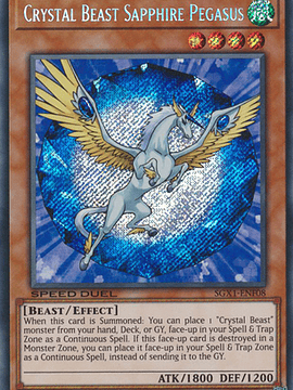 Crystal Beast Sapphire Pegasus - SGX1-ENF08 - Secret Rare 1st Edition