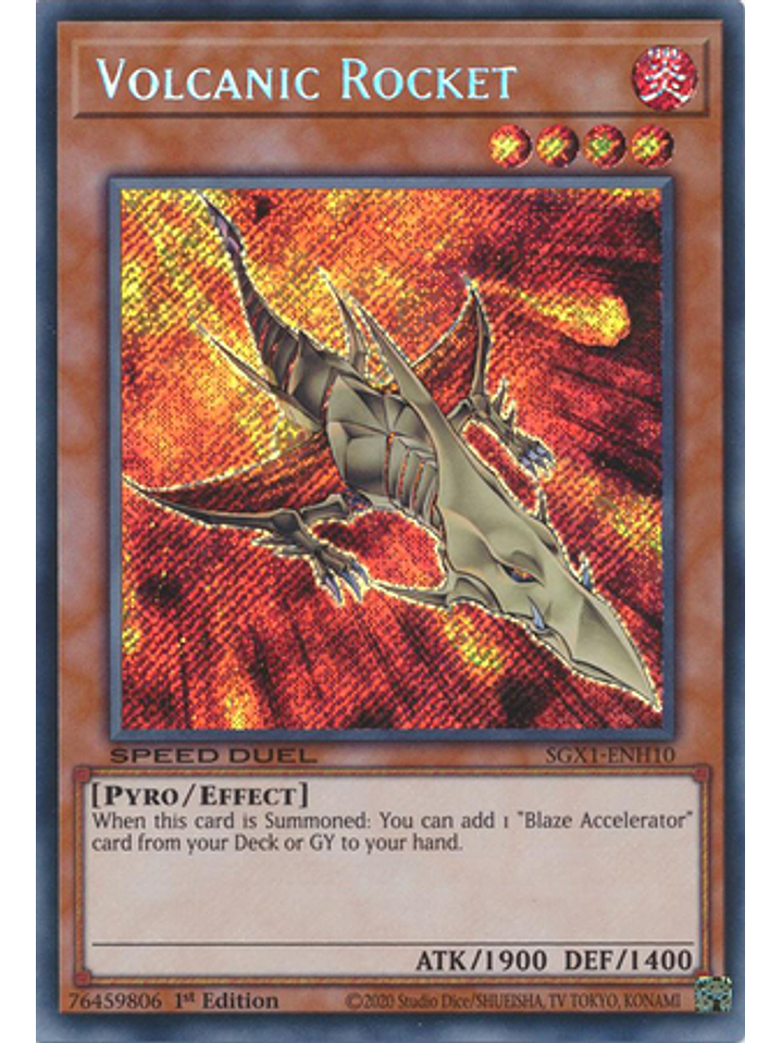 Volcanic Rocket - SGX1-ENH10 - Secret Rare 1st Edition 1