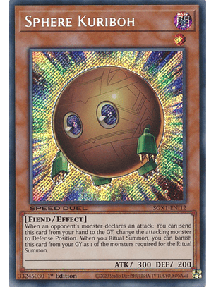 Sphere Kuriboh - SGX1-ENI12 - Secret Rare 1st Edition