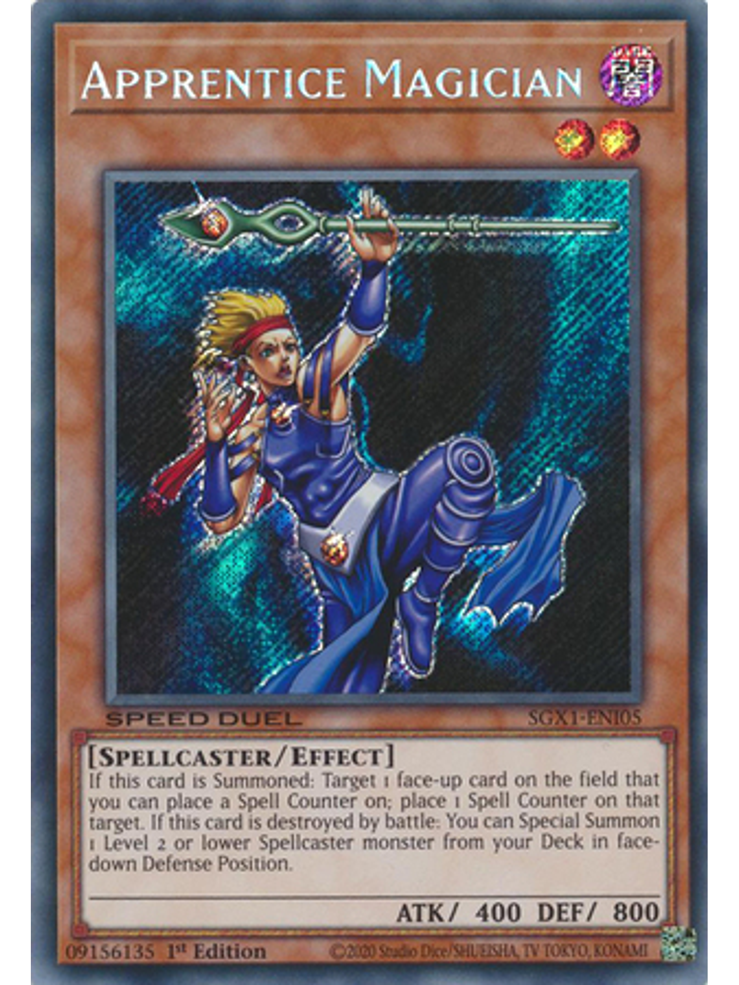 Apprentice Magician - SGX1-ENI05 - Secret Rare 1st Edition 1