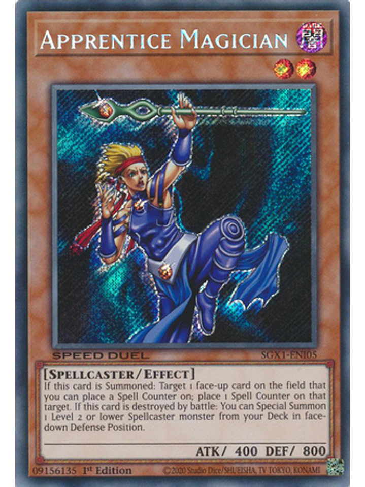 Apprentice Magician - SGX1-ENI05 - Secret Rare 1st Edition 1