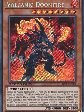 Volcanic Doomfire - SGX1-ENH01 - Secret Rare 1st Edition