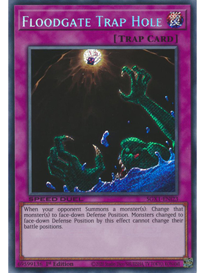 Floodgate Trap Hole - SGX1-ENI23 - Secret Rare 1st Edition 1