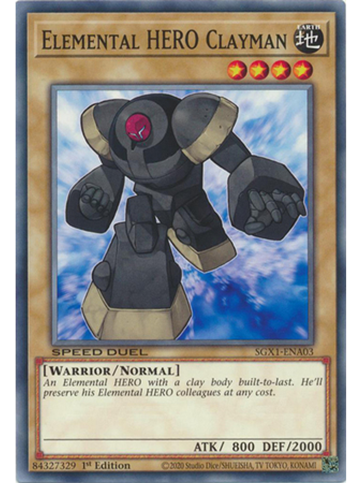 Elemental HERO Clayman - SGX1-ENA03 - Common 1st Edition 1