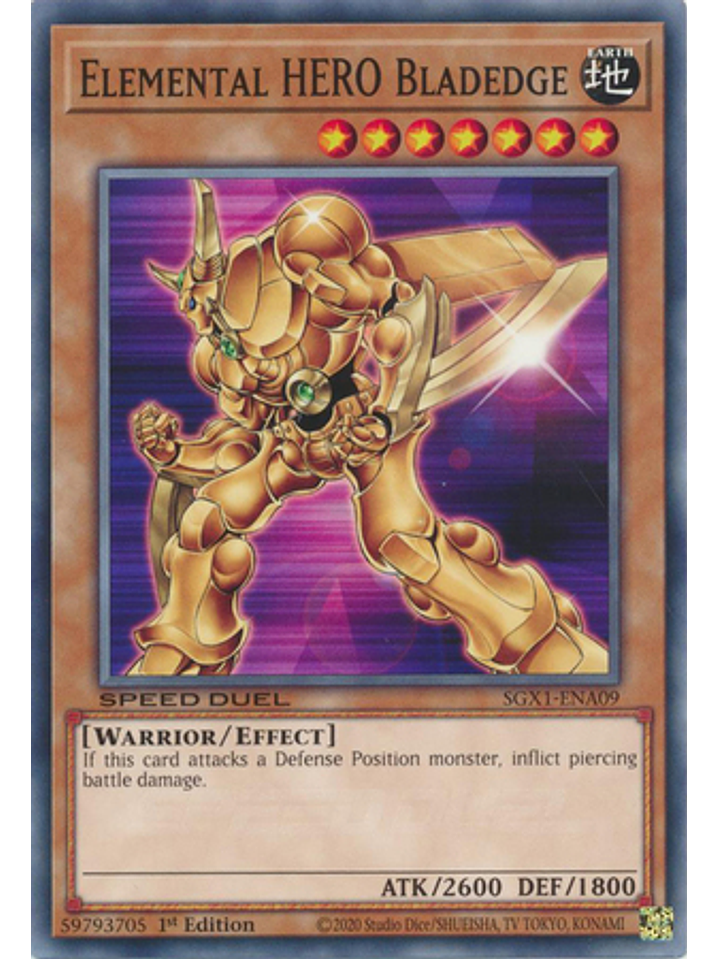 Elemental HERO Bladedge - SGX1-ENA09 - Common 1st Edition 1