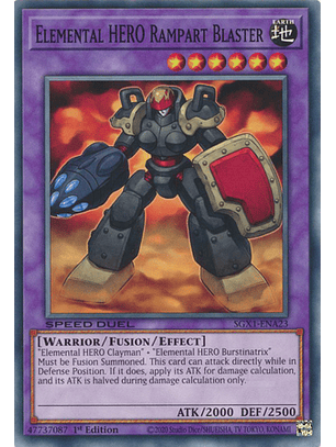 Elemental HERO Rampart Blaster - SGX1-ENA23 - Common 1st Edition