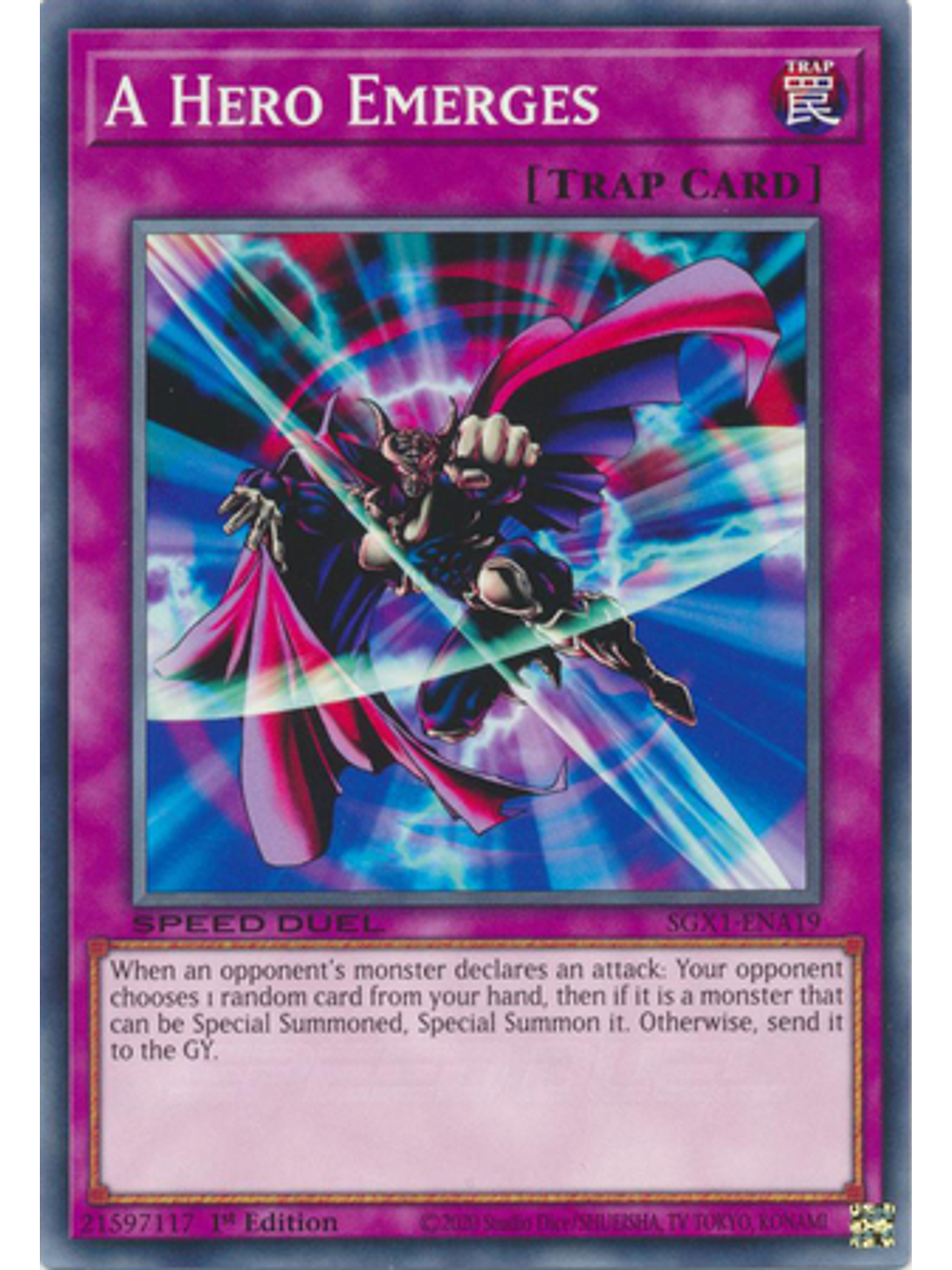 A Hero Emerges - SGX1-ENA19 - Common 1st Edition 1