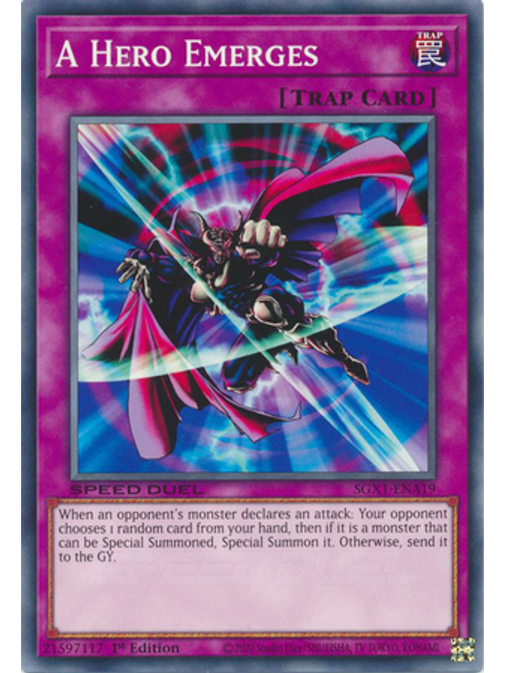A Hero Emerges - SGX1-ENA19 - Common 1st Edition 1