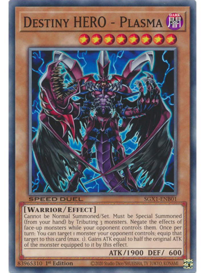 Destiny HERO - Plasma - SGX1-ENB01 - Common 1st Edition 1