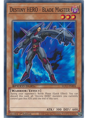 Destiny HERO - Blade Master - SGX1-ENB04 - Common 1st Edition