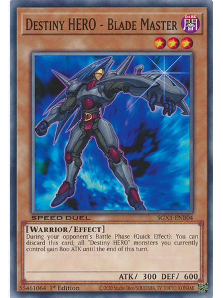 Destiny HERO - Blade Master - SGX1-ENB04 - Common 1st Edition 1