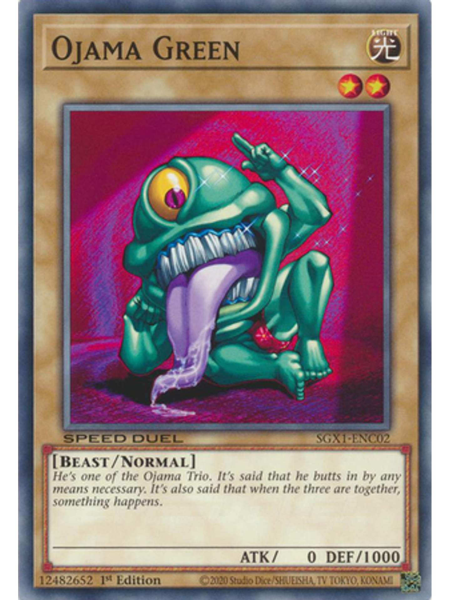 Ojama Green - SGX1-ENC02 - Common 1st Edition 1