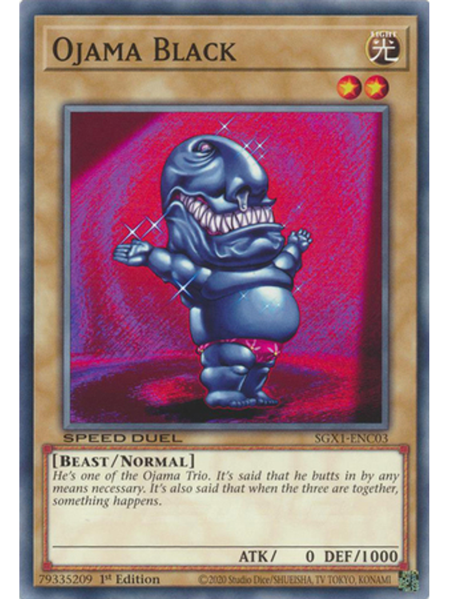 Ojama Black - SGX1-ENC03 - Common 1st Edition 1