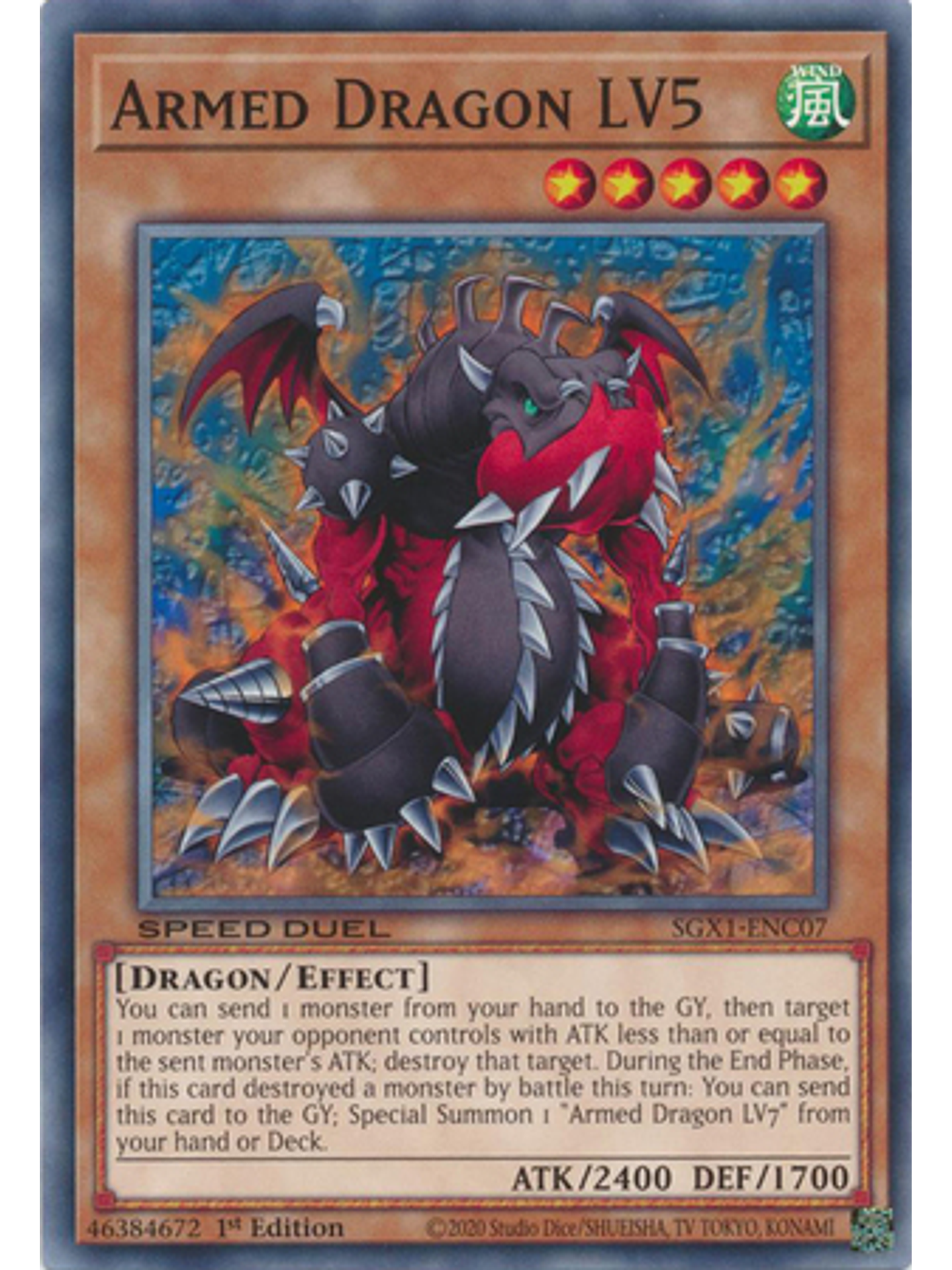 Armed Dragon LV5 - SGX1-ENC07 - Common 1st Edition 1