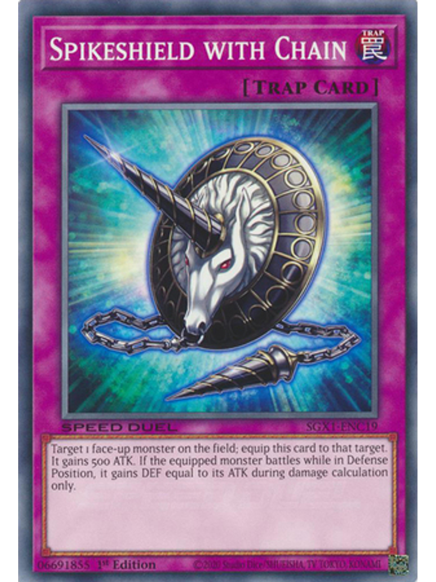 Spikeshield with Chain - SGX1-ENC19 - Common 1st Edition 1