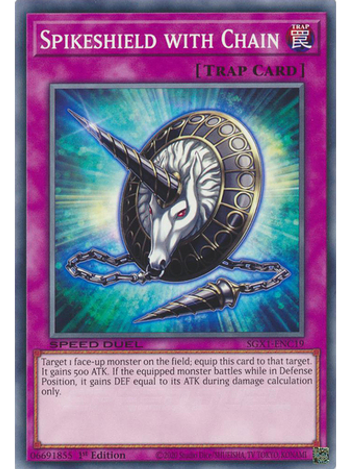 Spikeshield with Chain - SGX1-ENC19 - Common 1st Edition 1