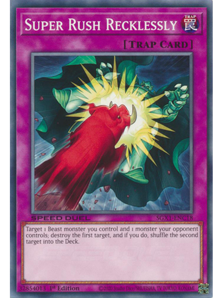 Super Rush Recklessly - SGX1-ENC18 - Common 1st Edition 1